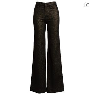 NWT Hudson Holly High-rise Metallic Wide-leg Jeans